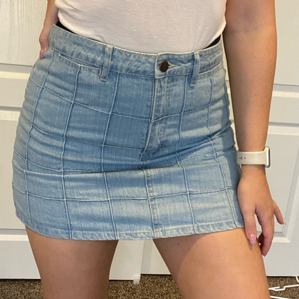 Denim mini skirt